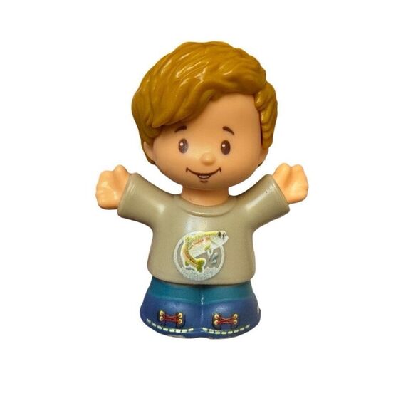 Fisher Price Little People Help a Friend Pickup Truck Orange with Little Boy - Picture 8 of 10